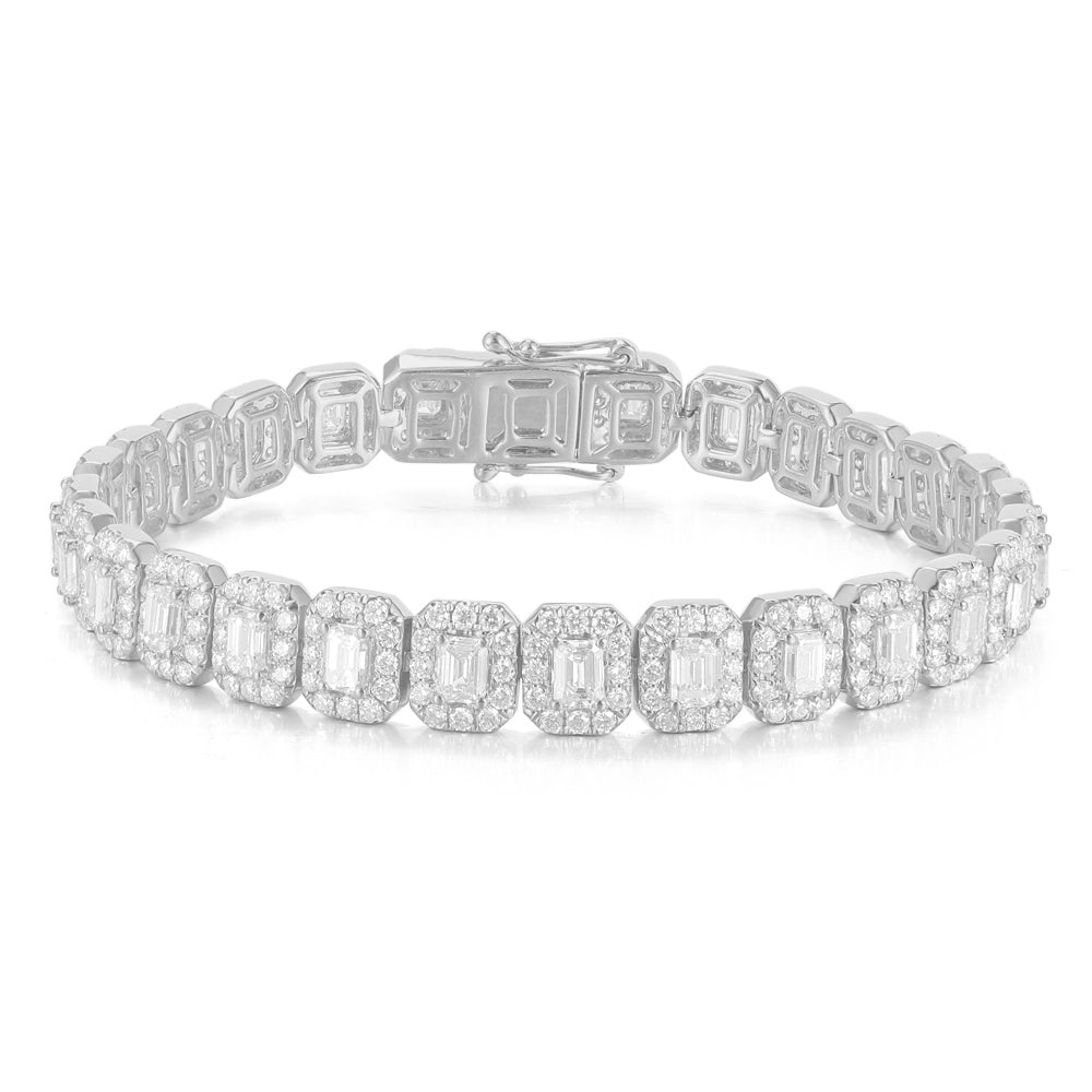 14K White Gold Diamond Tennis Bracelet