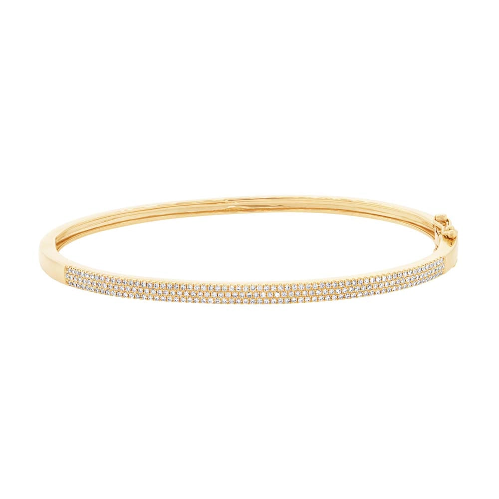 14K Yellow Gold Diamond Bangle Bracelet