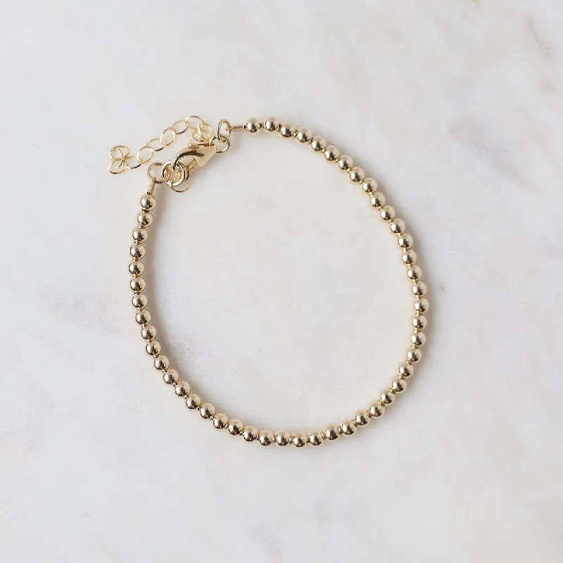 3mm Gold Filled Luxe Beaded Bracelet