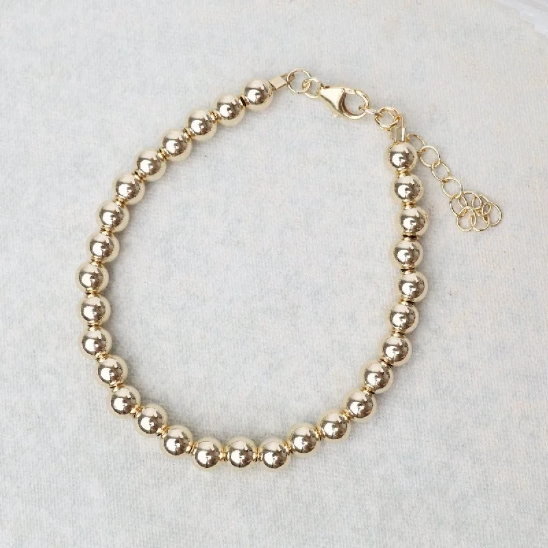 5mm Gold Filled Luxe Beaded Bracelet