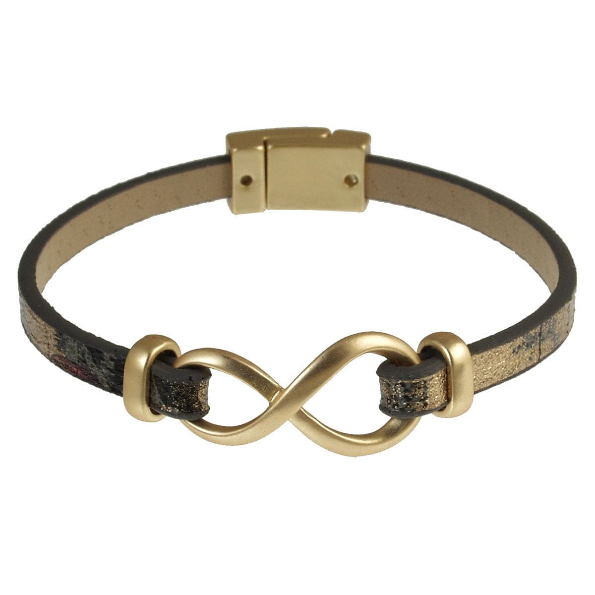 Matte Gold Metallic Infinity Bracelet