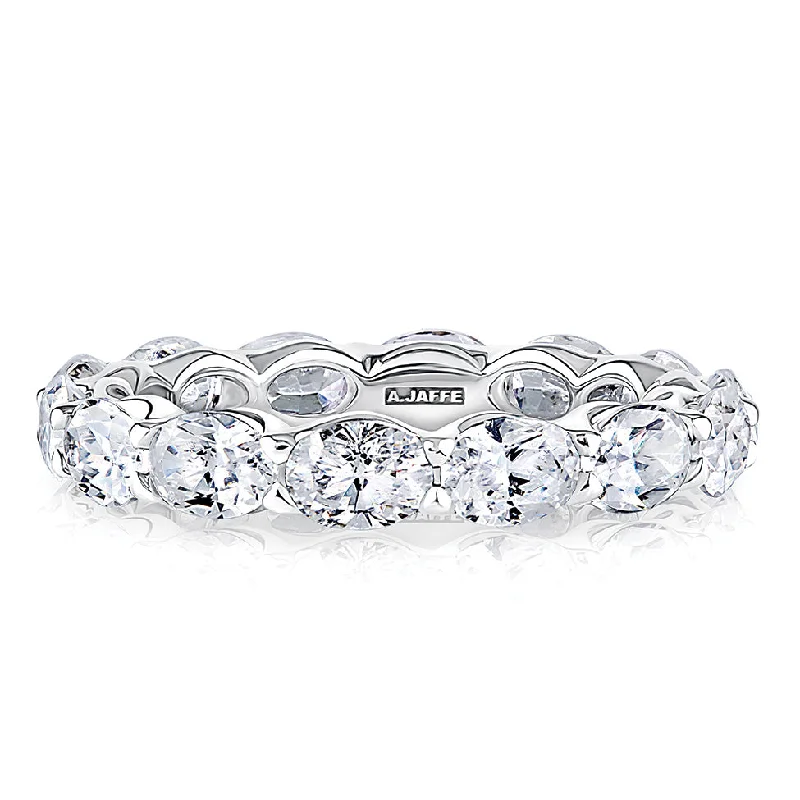 A. Jaffe Oval Diamond Eternity Ring in White Gold