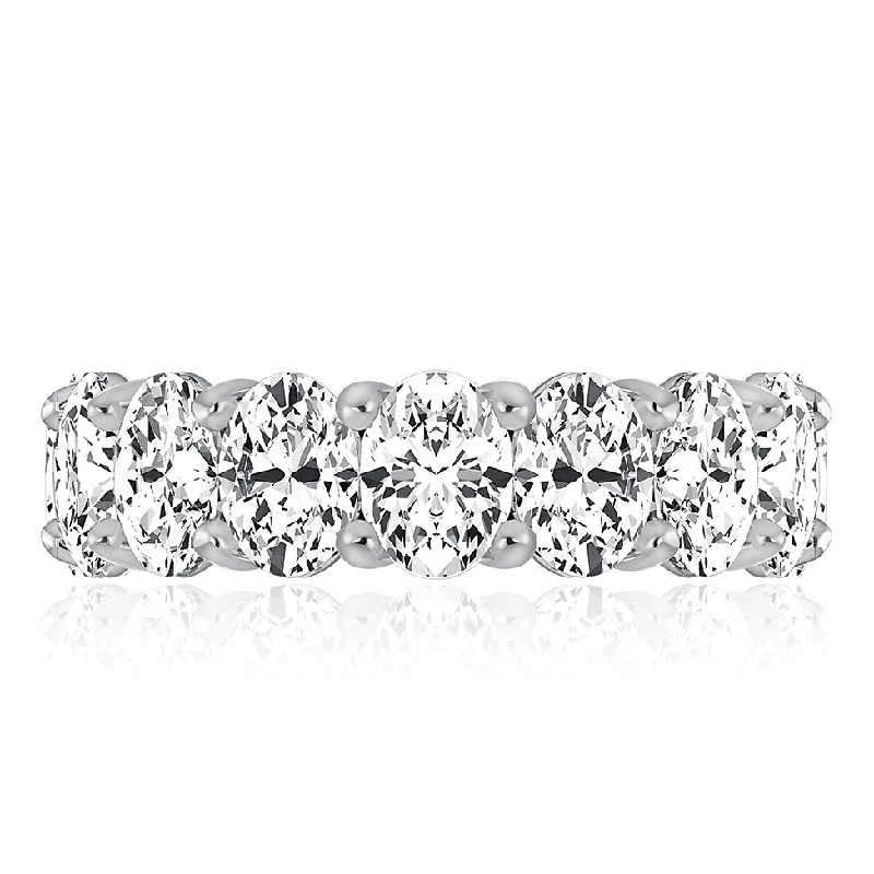 A. Jaffe Oval Diamond Eternity Ring in White Gold