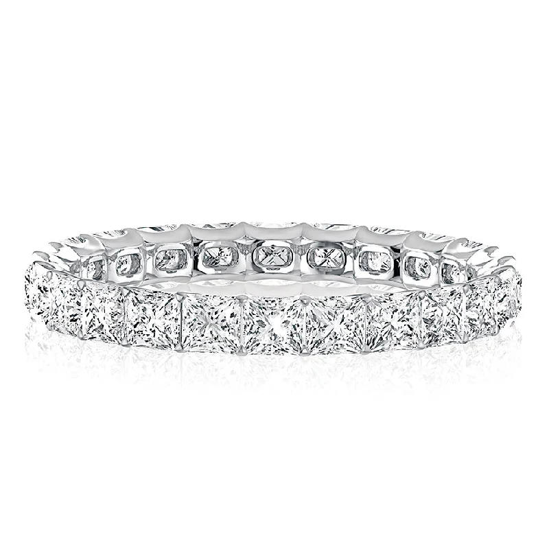 A. Jaffe Princess Diamond Eternity Ring in White Gold