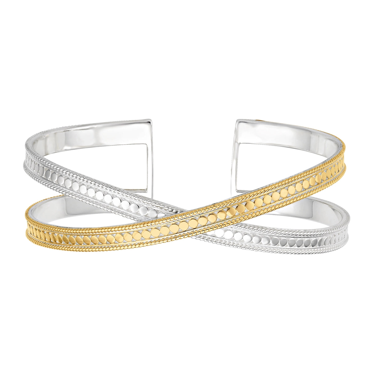 Anna Beck Single Criss-Cross Cuff Bracelet - Gold Plated