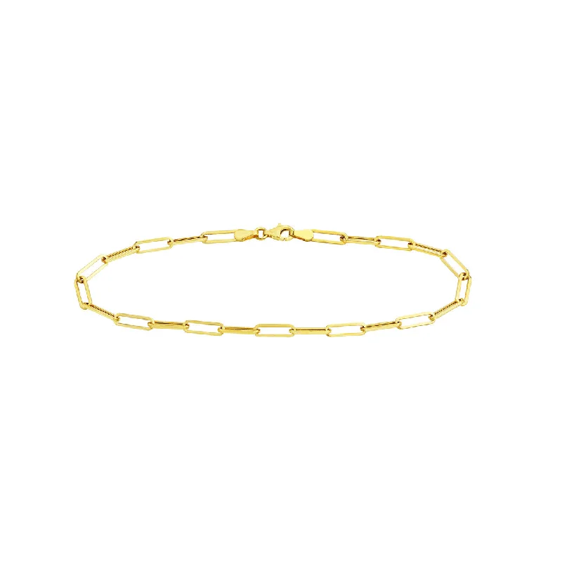 14K Gold Paperclip Bracelet