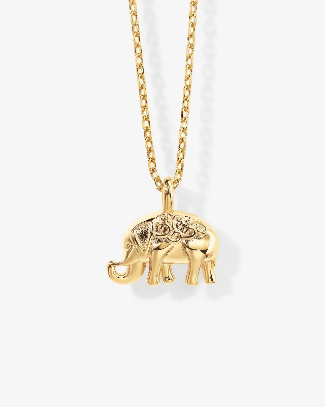 Dainty Elephant Pendant Necklace