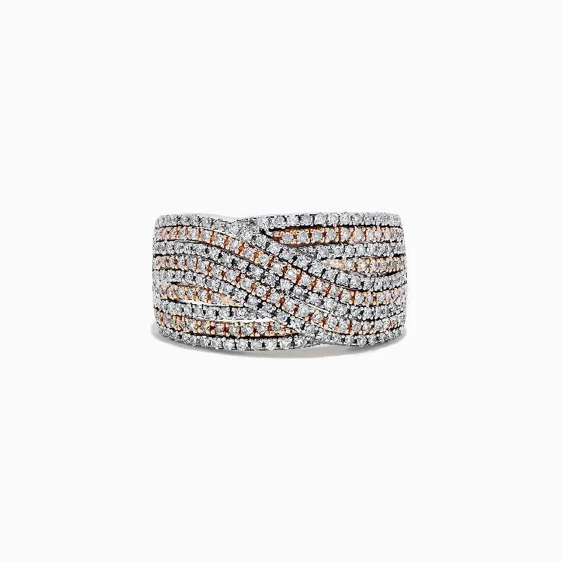 14K Two-Tone Gold Diamond Pave Ring