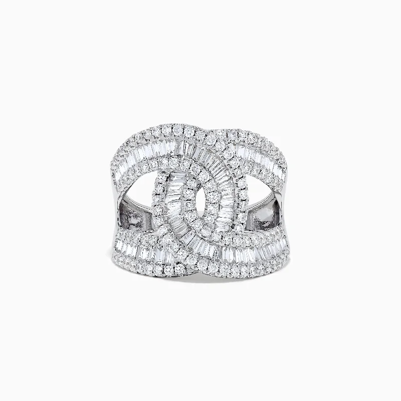 14K White Gold Diamond Ring, 1.42 TCW