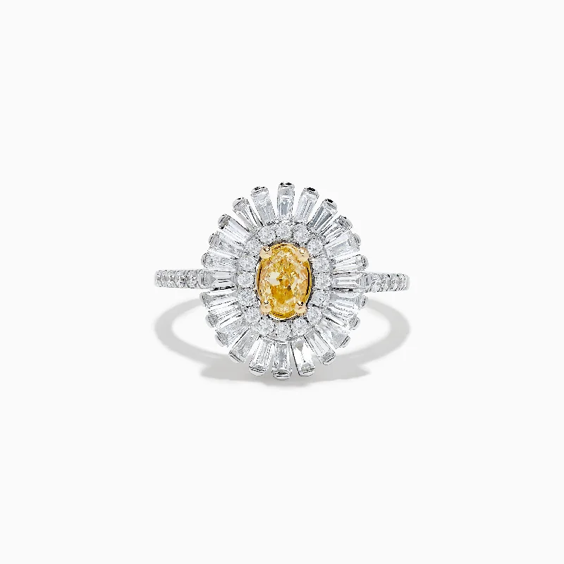 Canare 14K Two-Tone Gold Yellow and White Diamond Ring