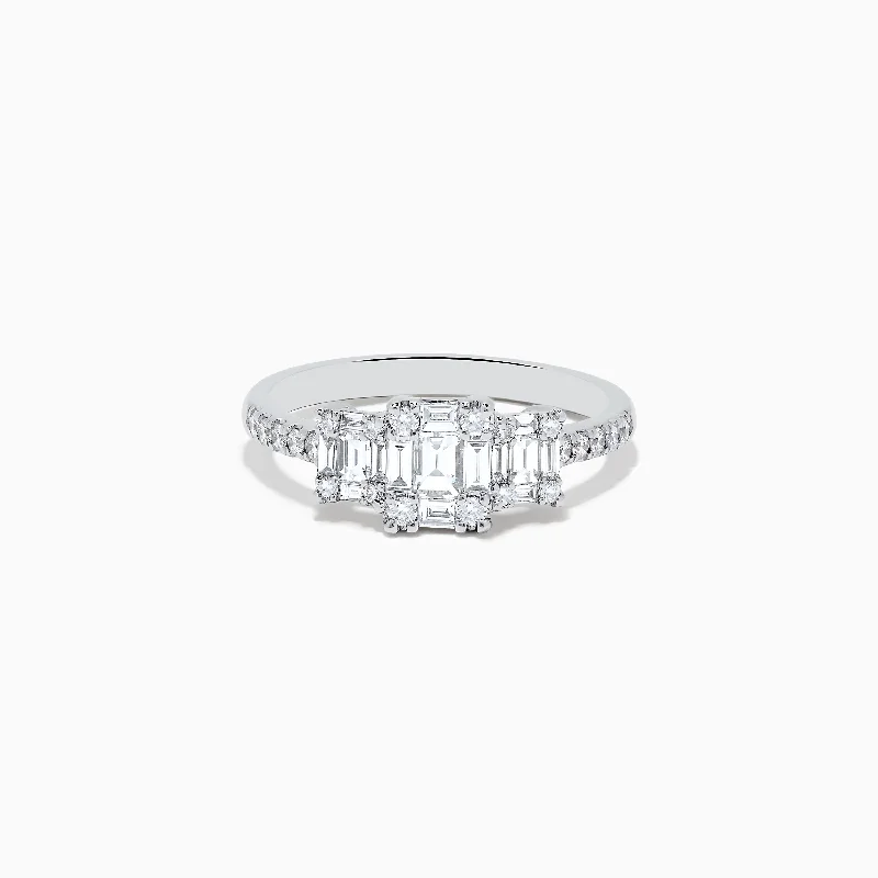 Classique 14K White Gold Diamond Ring 0.72 TCW