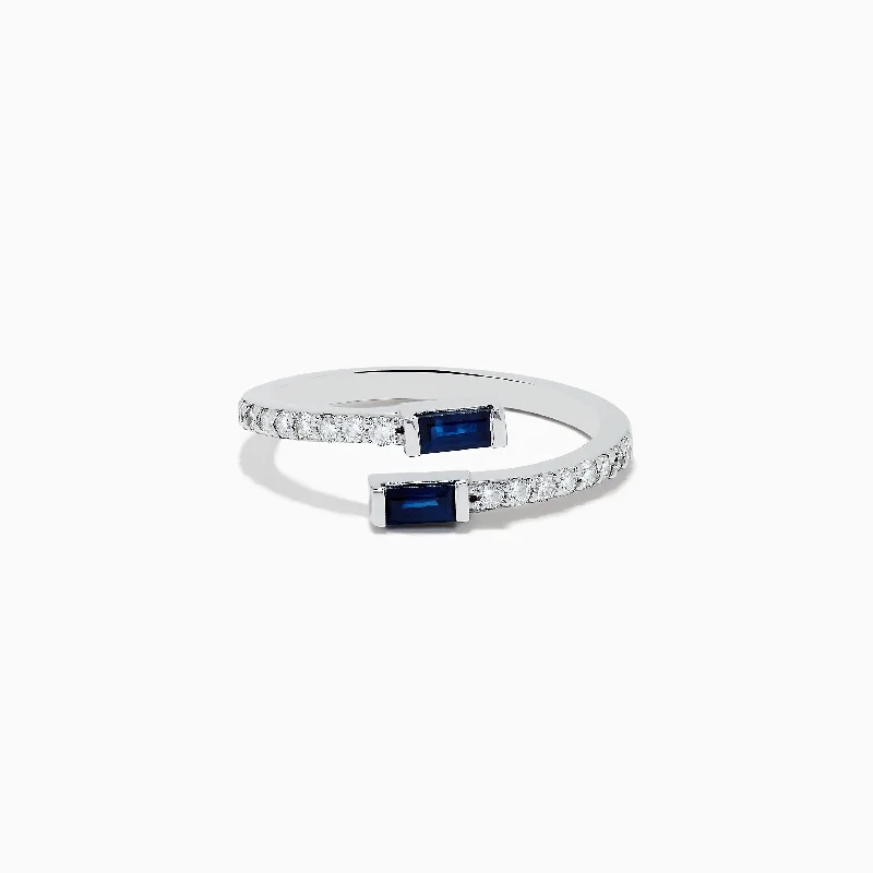 Royale Bleu 14K White Gold Sapphire and Diamond Ring