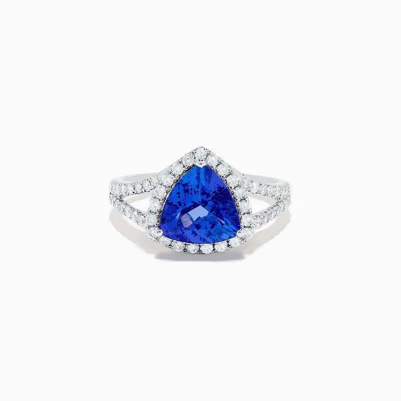 Nahla Siri 14K White Gold Tanzanite and Diamond Ring