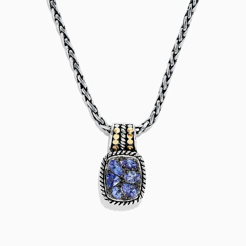 Nahla Siri Silver & 18K Gold Tanzanite Pendant, 1.85 TCW