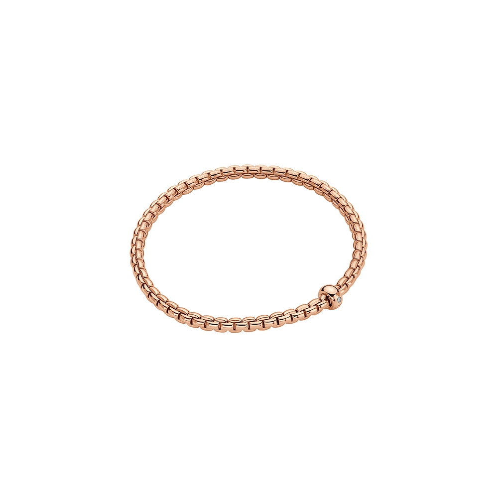 Fope 18K Rose Gold Eka Collection Diamond Bracelet, Medium Size