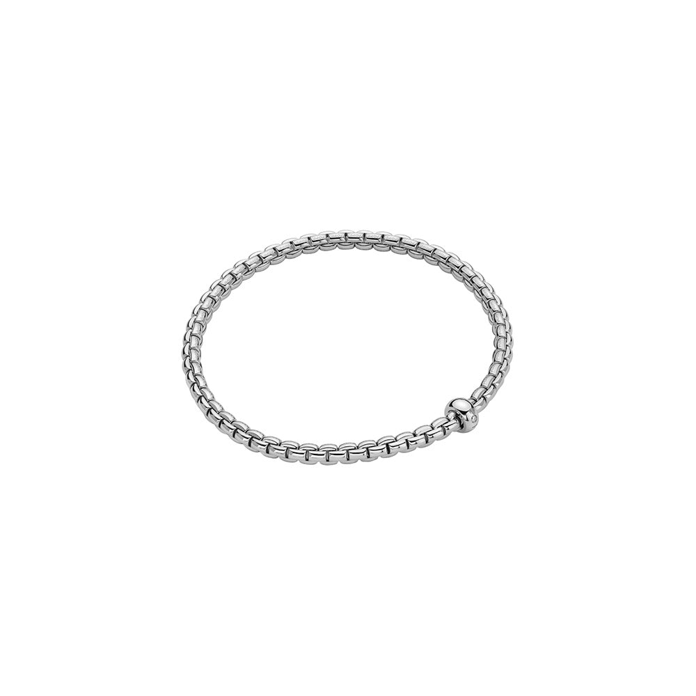 Fope 18K White Gold Eka Collection Diamond Bracelet, Medium Size