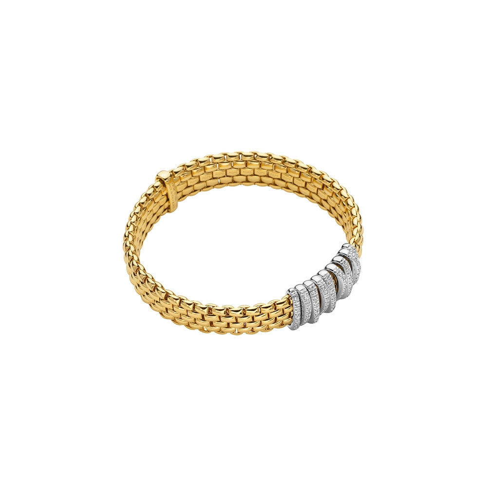 FOPE 18K Yellow Gold Panorama Collection Diamond Bracelet, Medium Size