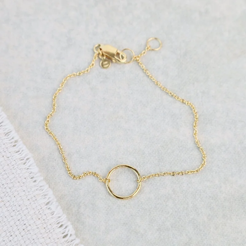 Gold Vermeil Small Circle Bracelet