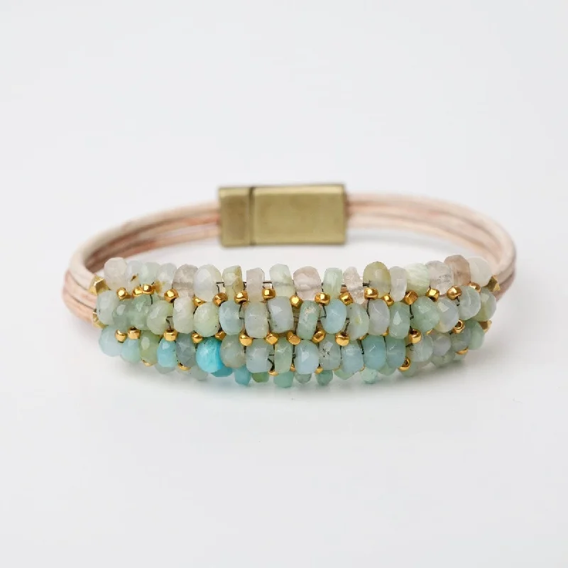 Peruvian Opal with Gold Vermeil Bracelet