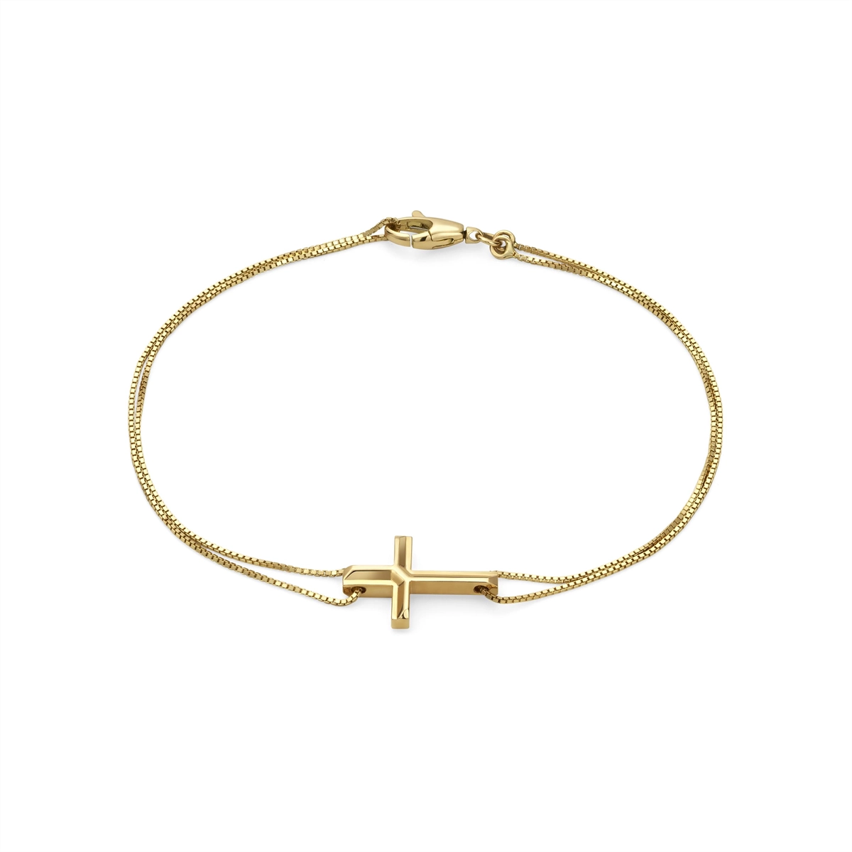 Gucci 18K Yellow Gold Link to Love Bracelet with Cross