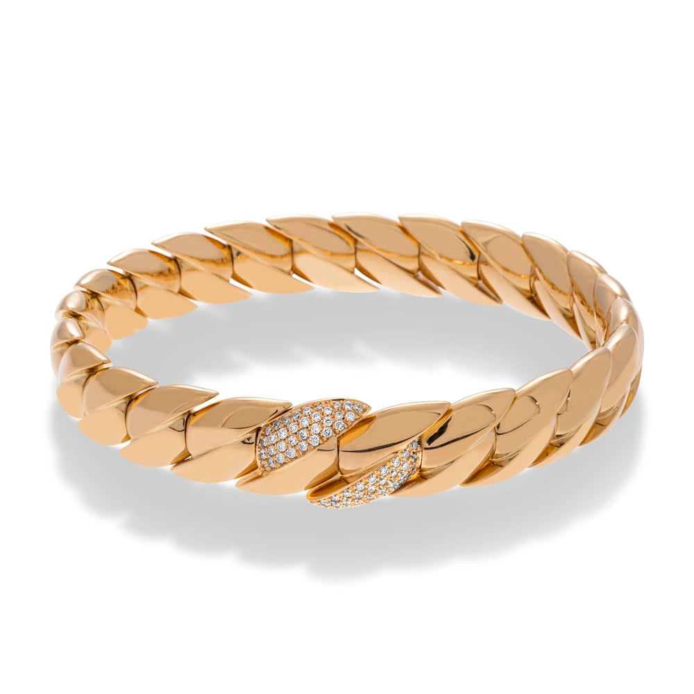 Hulchi Belluni 18K Rose Gold Tresore Diamond Bracelet