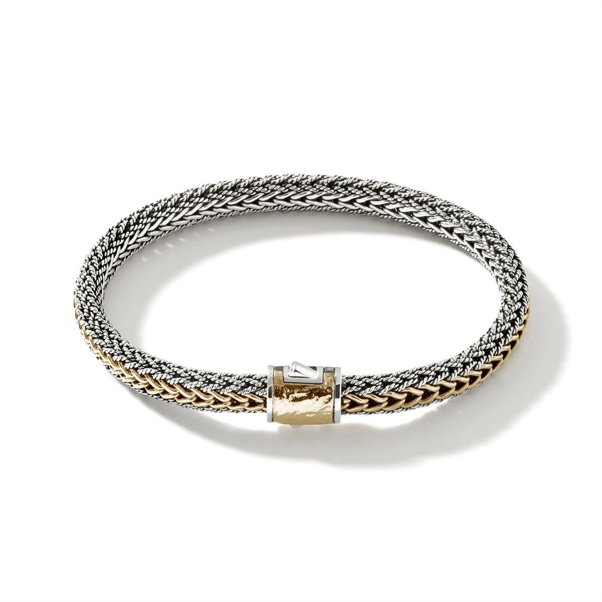 John Hardy Classic Chain Silver and 18K Bonded Gold 7mm Reversible Bracelet