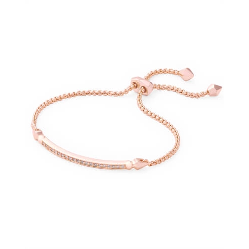 Kendra Scott Ott Bracelet in Rose Gold with White CZ