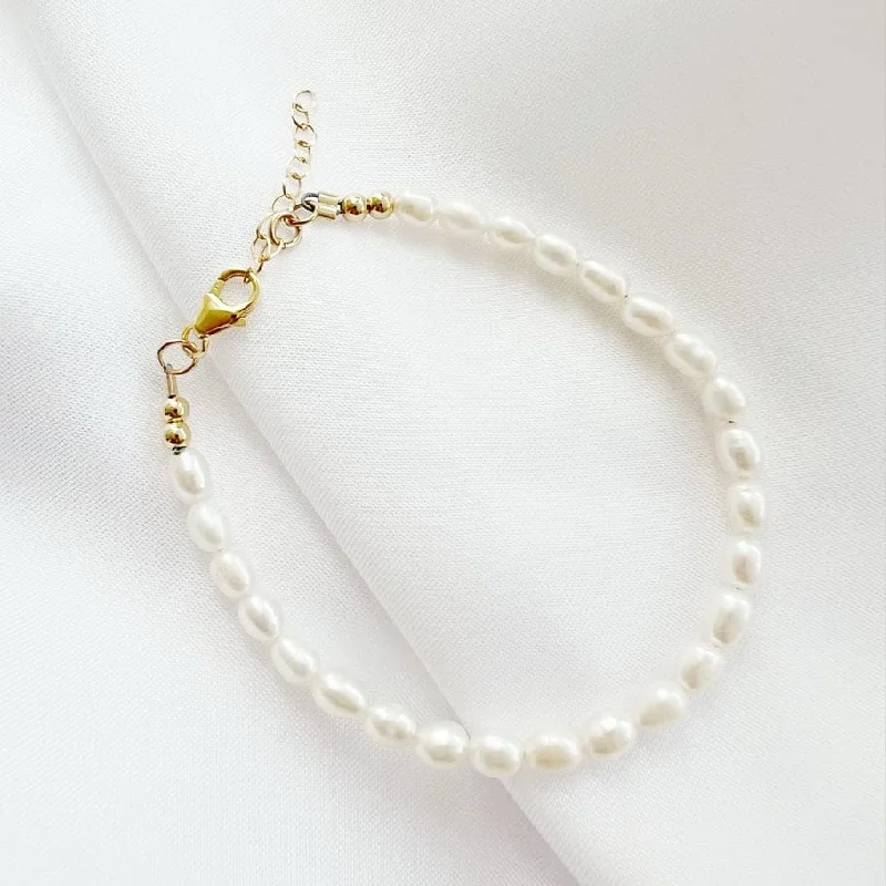 Sea Isle Freshwater Pearl Gold Filled Beaded Bracelet