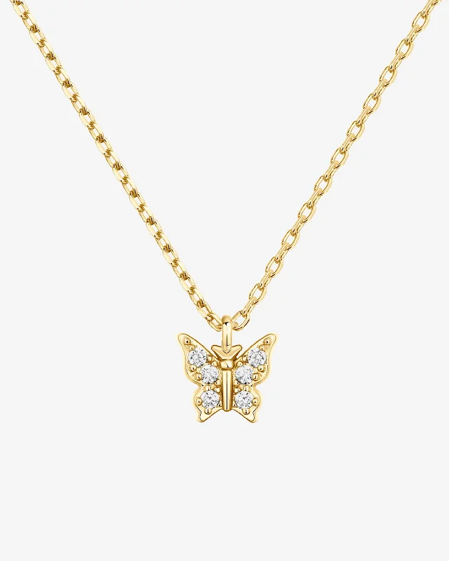 Vermeil Butterfly Pendant