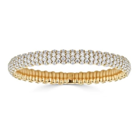 Zydo 18K Yellow Gold Diamond Stretch Bracelet