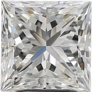 3.01 Carat G VVS2 Princess Natural Diamond