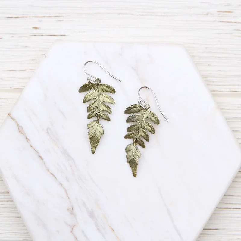 Fern Leaf Wire Earrings