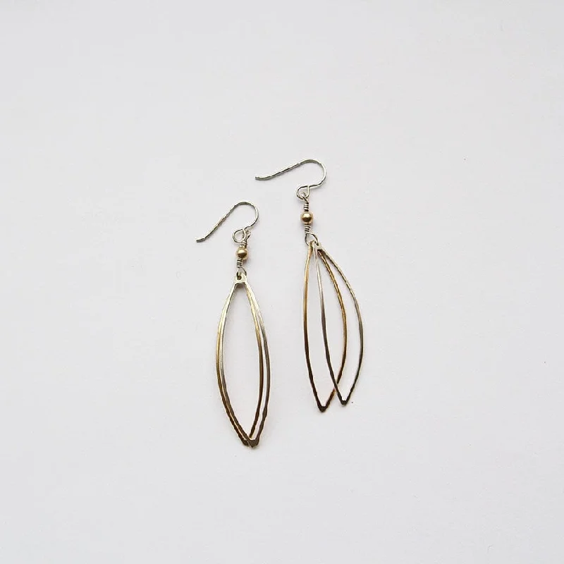 Mixed Metal Open Calming Earring