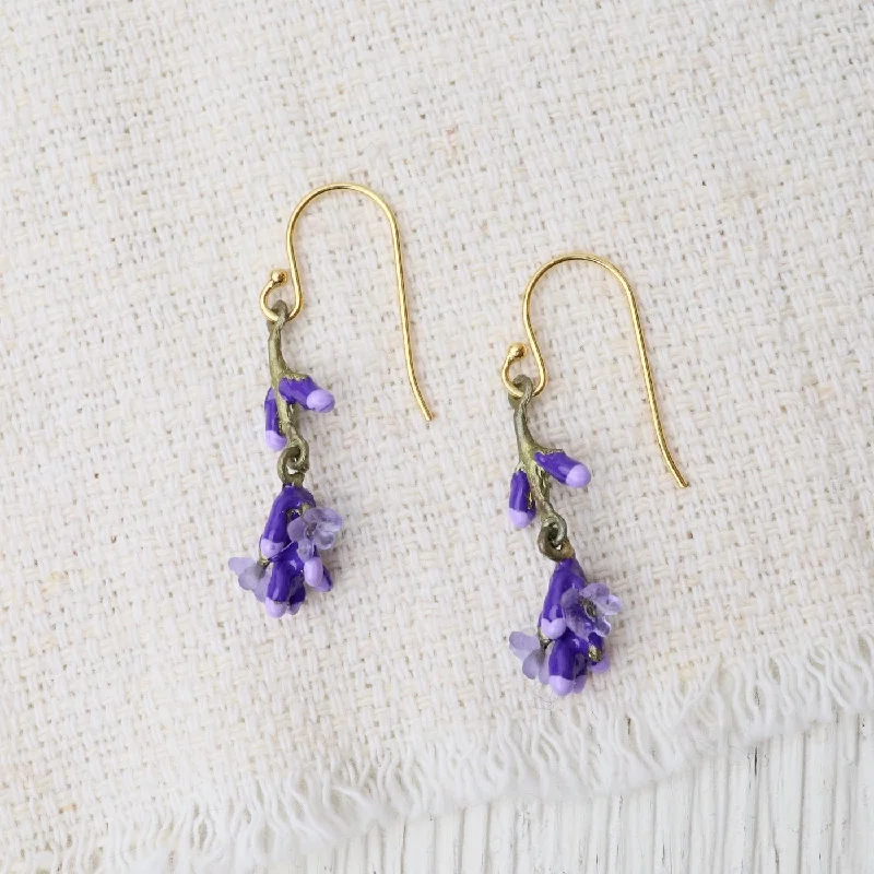 Lavender Wire Dangle Earrings