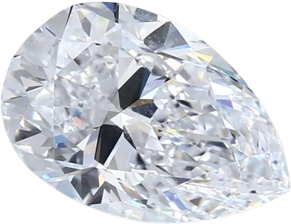 4.54 Carat D VVS1 Pear Natural Diamond