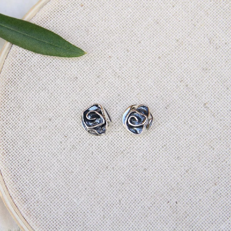 Small Rose Post Earrings