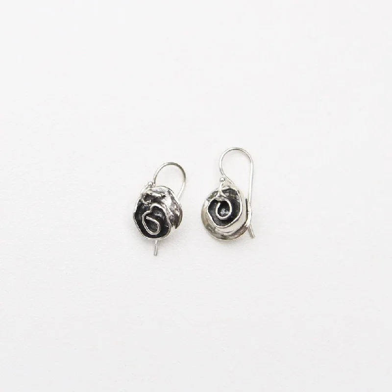 Sterling Silver Small Rose Earrings