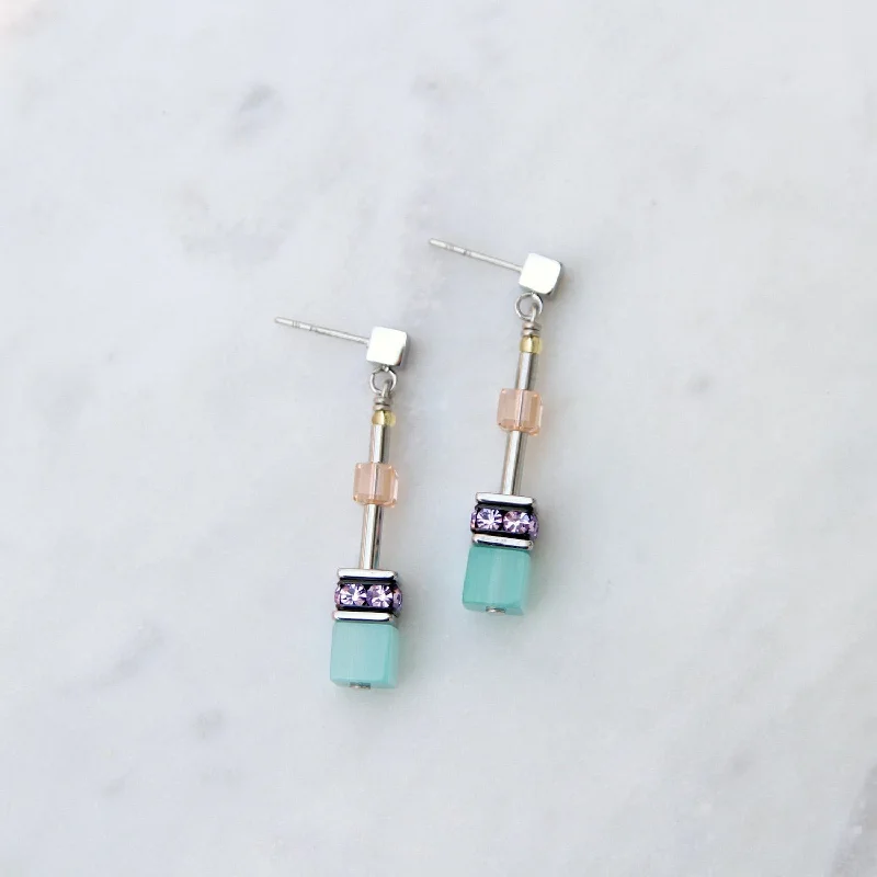 Pastel Rainbow Cat's Eye Earring