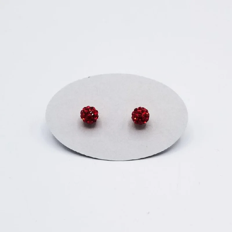 6mm RED SPARKLY BALL