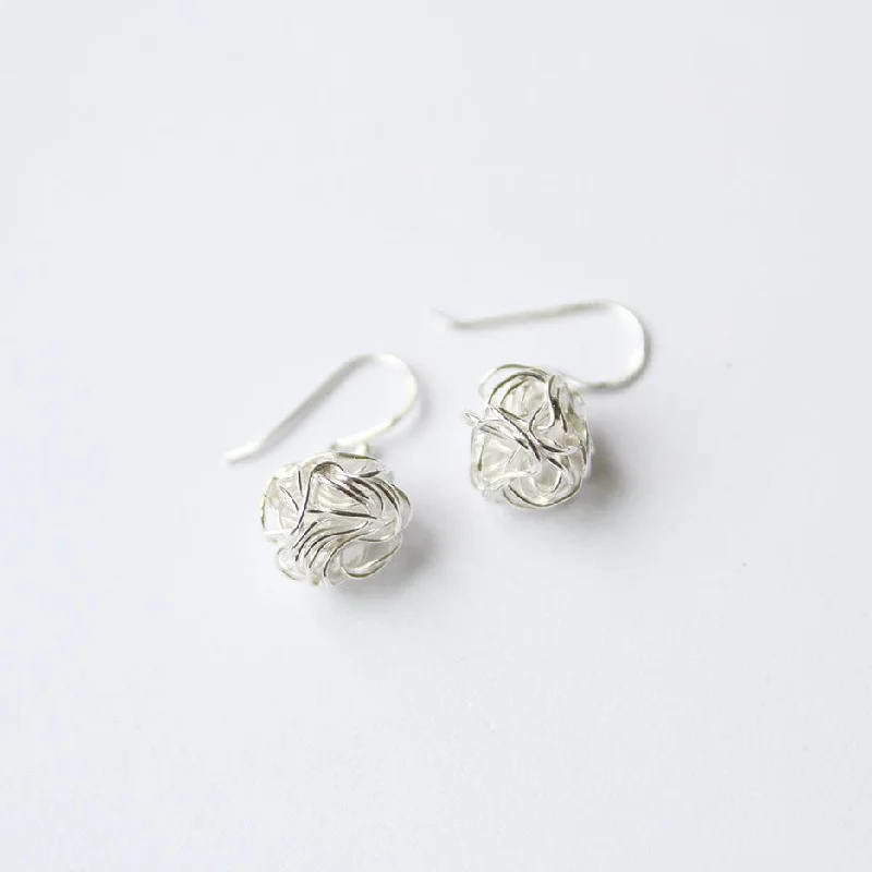 Wire Scribble Ball Earring