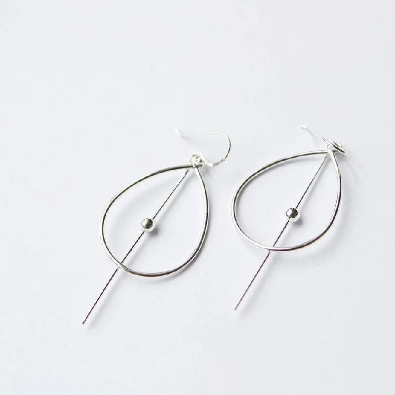 Oval With Bar Earring