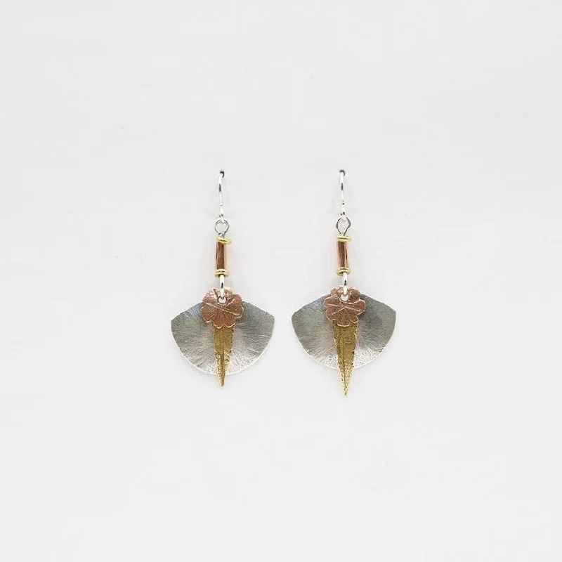 Feather And Fan Earrings