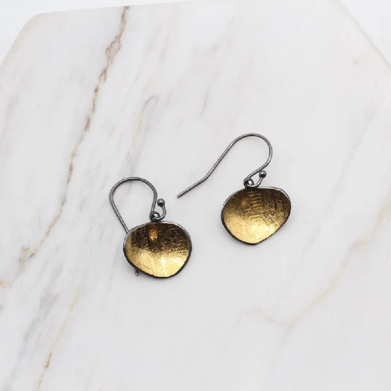 Bi-Metal Bean Earrings