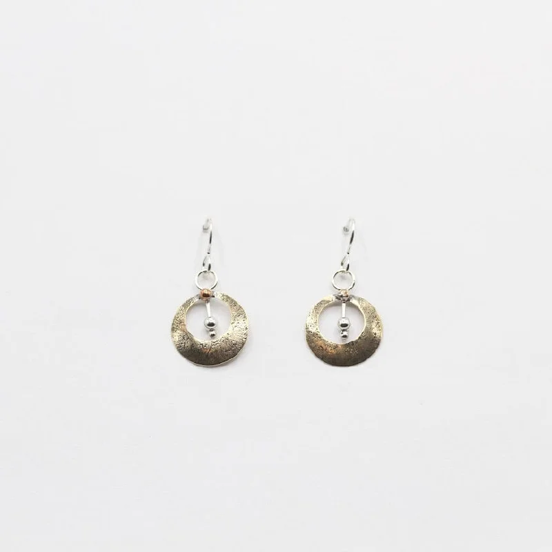 Small Brass  Open Disc Earring