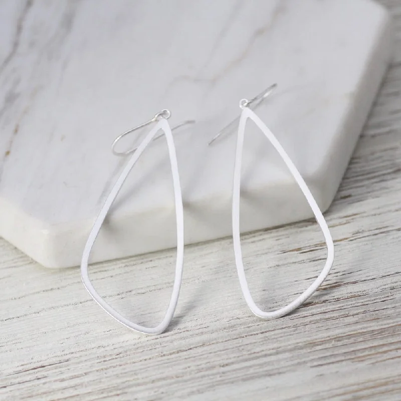 Brushed Sterling Silver Wing Shape Earring