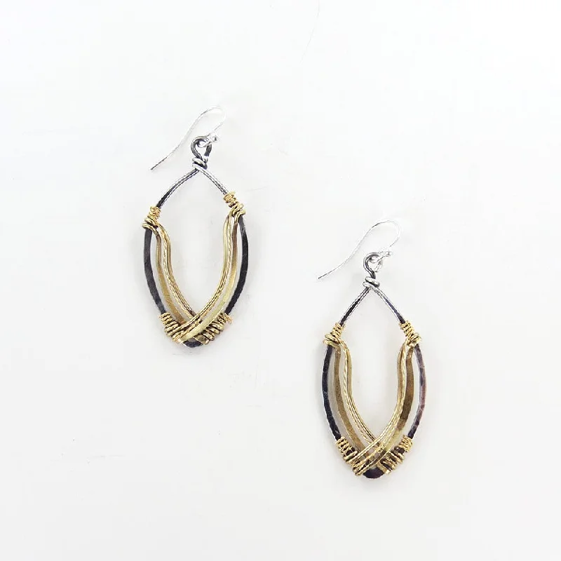 WOVEN MARQUIS EARRINGS