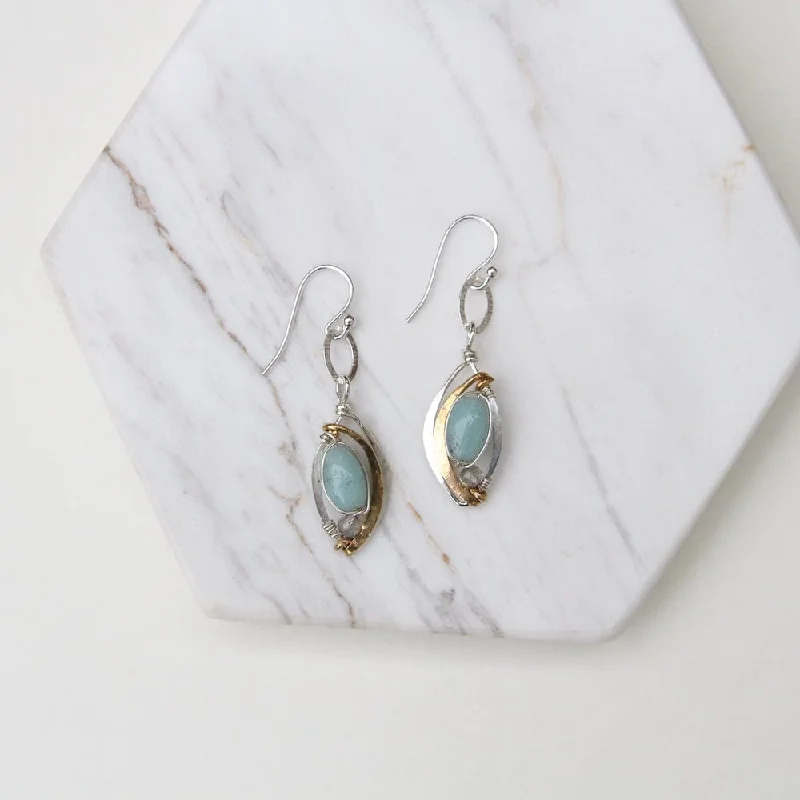 Hand Formed Amazonite Earring