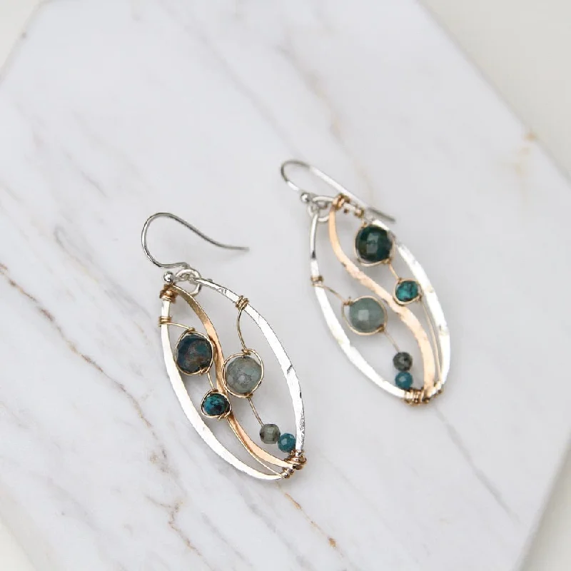 Sterling Silver Garden Oval Earrings