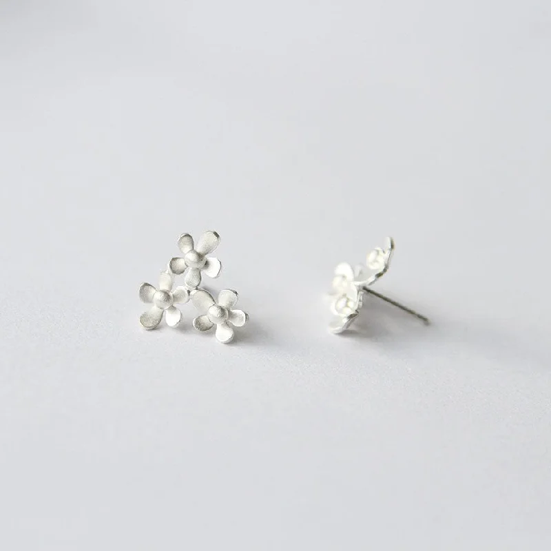 Forget Me Not Triple Post Earring